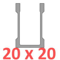 Сполучне кріплення пряме труби 20х20