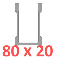 Сполучне кріплення пряме труби 80х20
