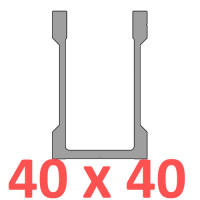 Сполучне кріплення пряме труби 40х40