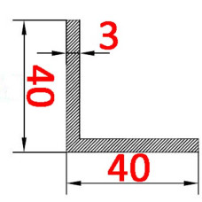 Уголок алюминиевый 40х40х3 AS