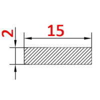 Алюминиевая полоса 15х2 б.п.