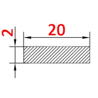 Алюминиевая полоса 20х2 AS