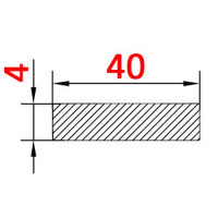 Алюминиевая полоса 40х4 б.п.