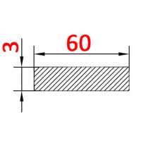 Алюминиевая полоса 60х3 AS