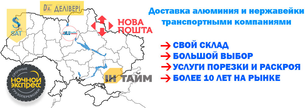 доставка алюминиевого швеллера Буча